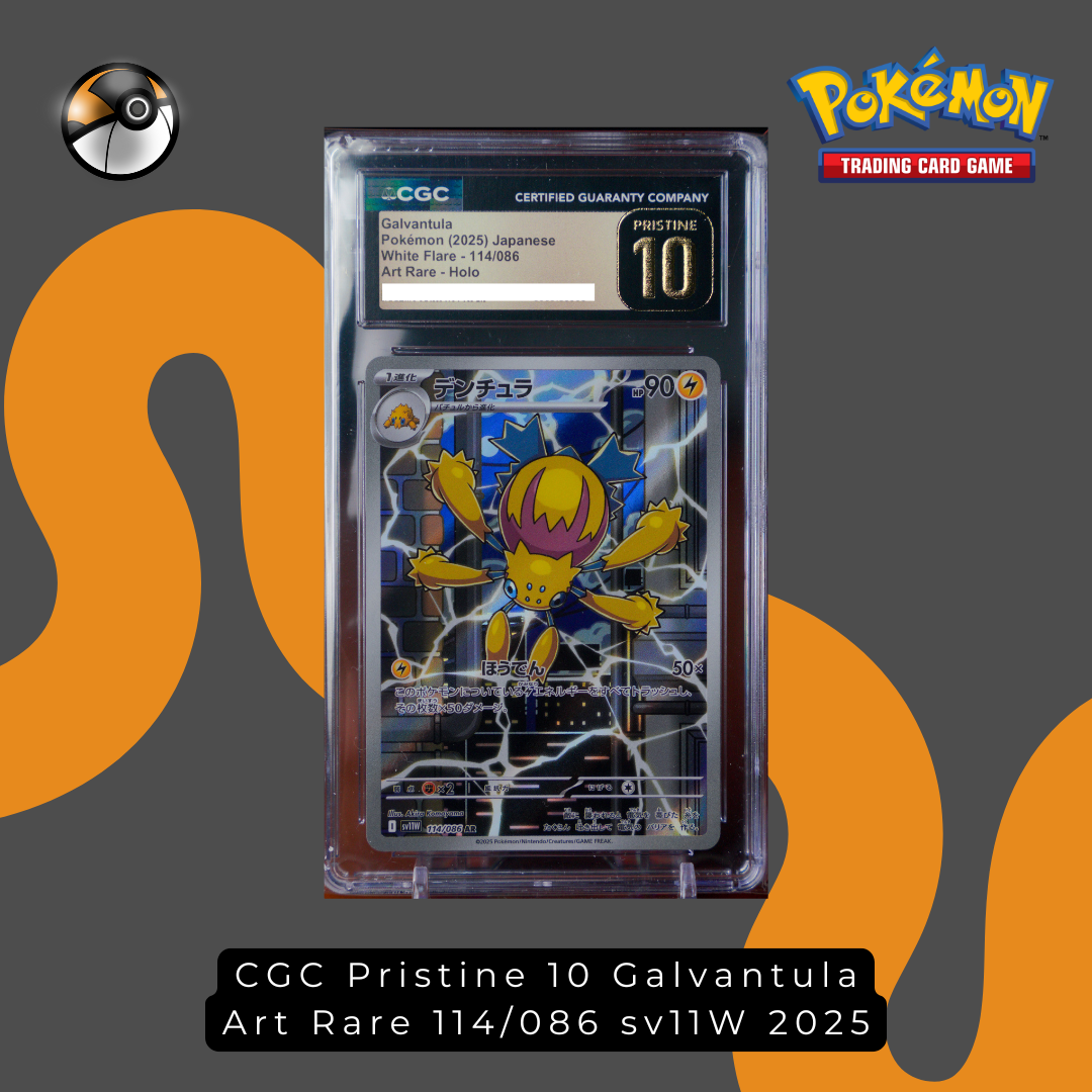CGC Pristine 10 Galvantula Art Rare 114/086 sv11W 2025