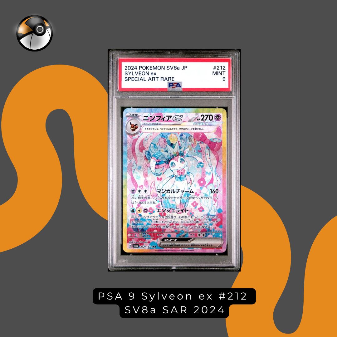 PSA 9 Sylveon ex #212 SV8a SAR 2024