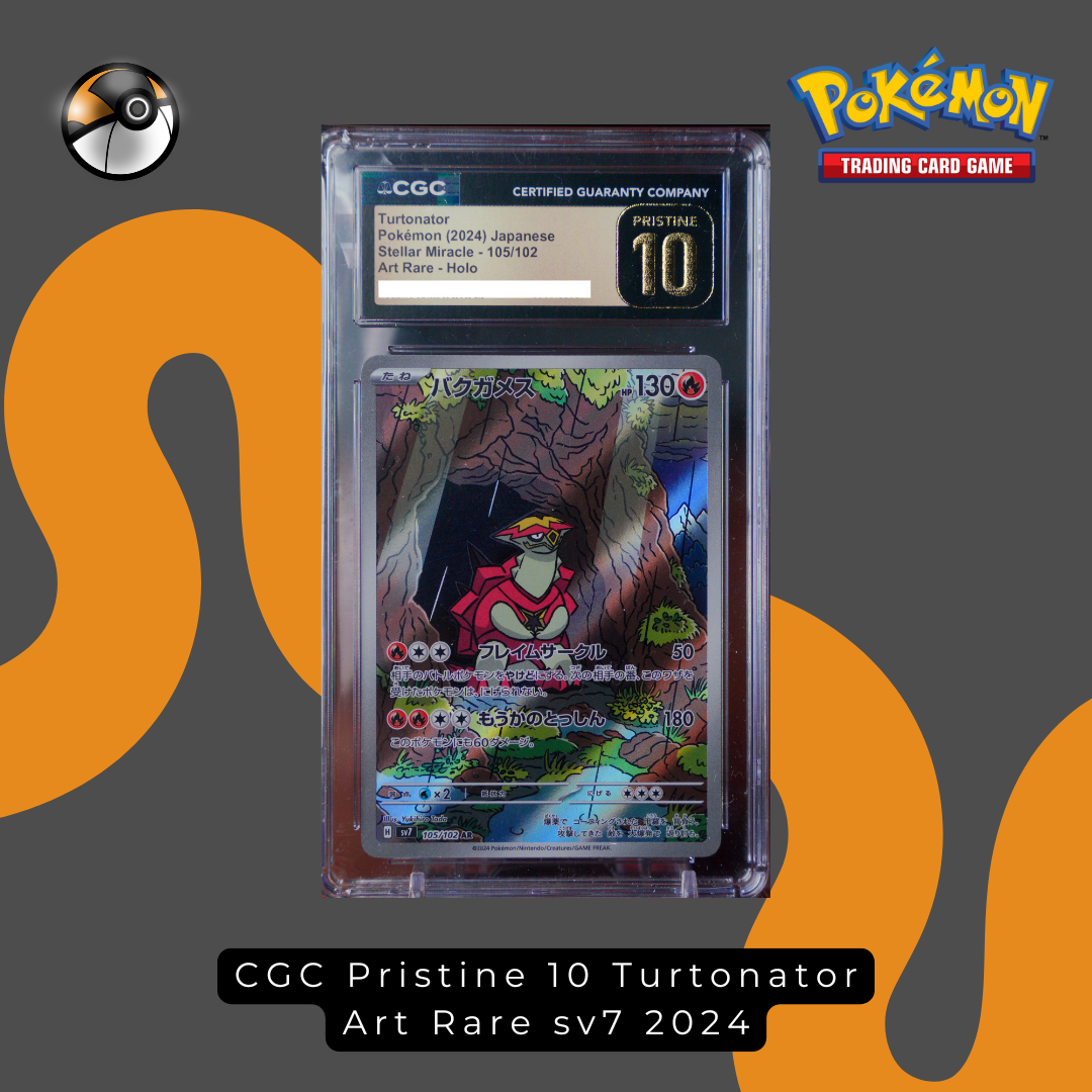 CGC Pristine 10 Turtonator Art Rare sv7 2024