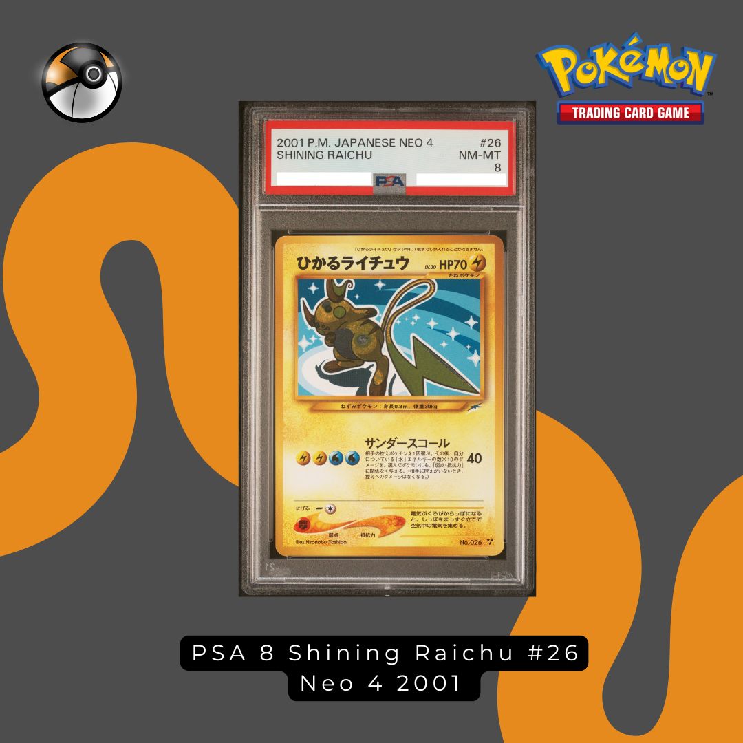 PSA 8 Shining Raichu #26 Neo 4 2001
