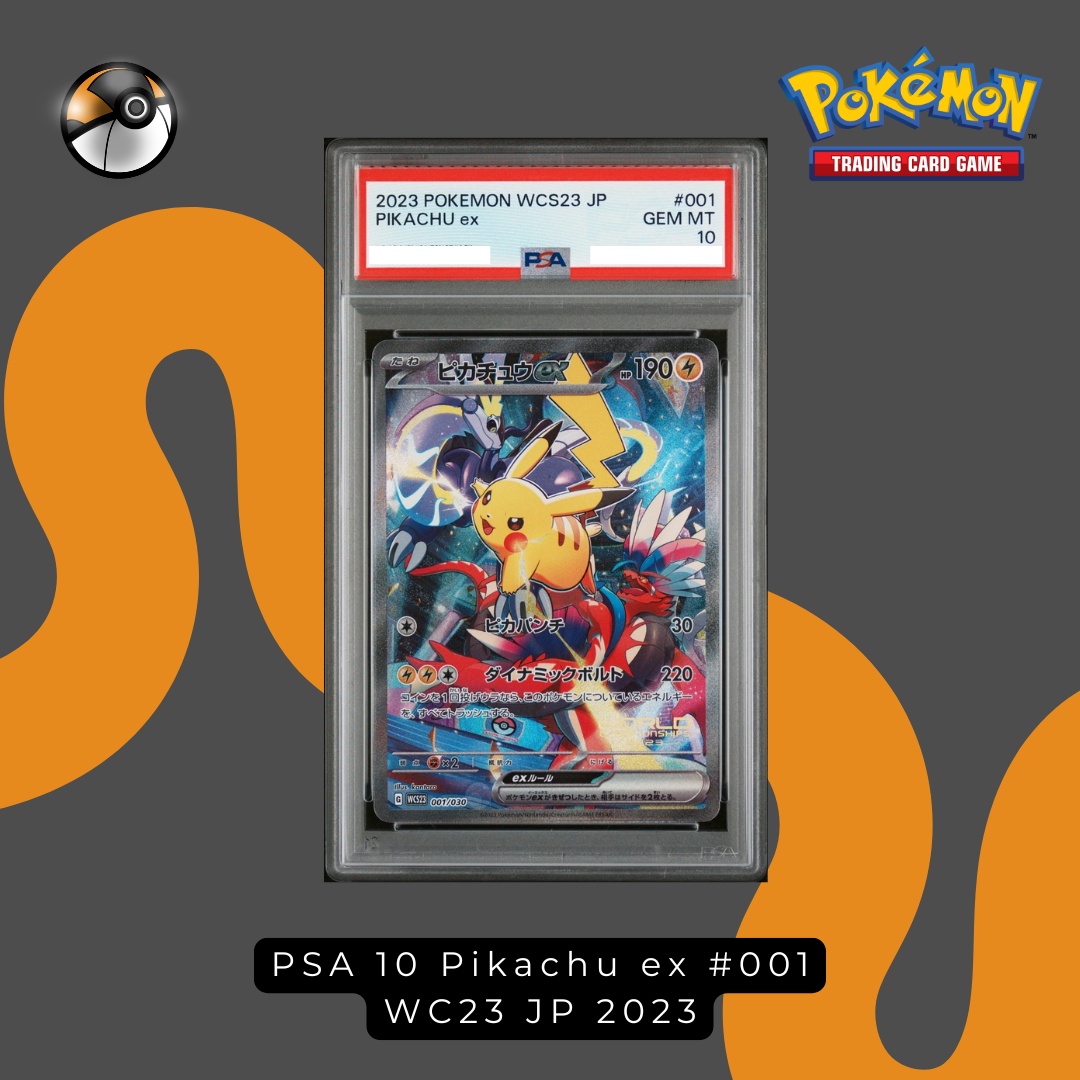 PSA 10 Pikachu ex #001 WC23 JP 2023