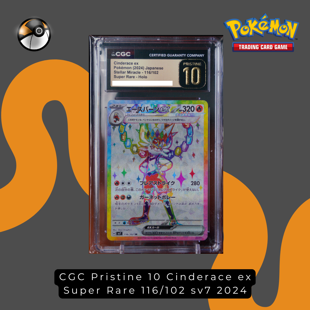 CGC Pristine 10 Cinderace ex Super Rare 116/102 sv7 2024