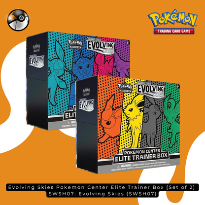 Evolving Skies Pokemon Center Elite Trainer Box [Set of 2] (Exclusive) - SWSH07: Evolving Skies (SWSH07)