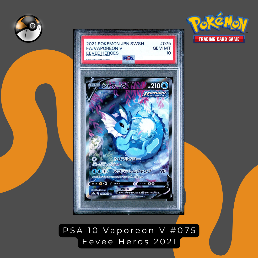 PSA 10 Vaporeon V #075 Eevee Heros 2021