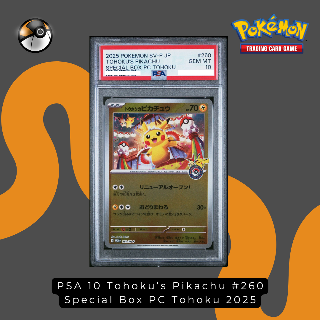 PSA 10 Tohoku’s Pikachu #260 Special Box PC Tohoku 2025