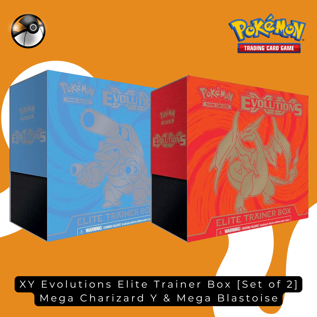 XY Evolutions Elite Trainer Box [Set of 2] Mega Charizard Y & Mega Blastoise
