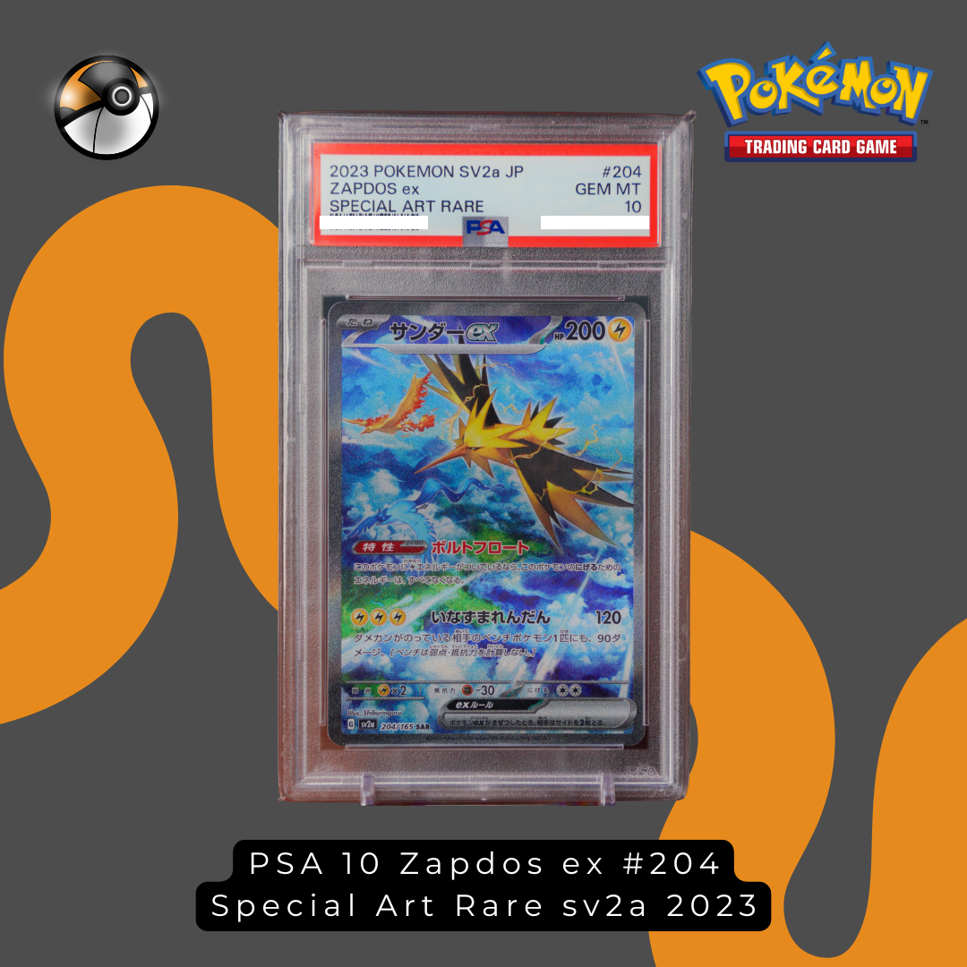 PSA 10 Zapdos ex #204 Special Art Rare sv2a 2023