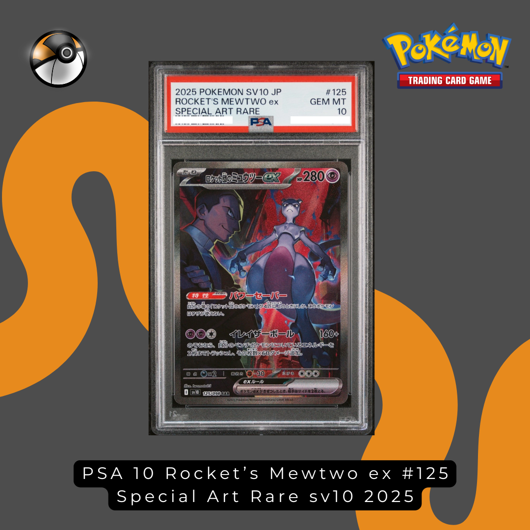 PSA 10 Rocket’s Mewtwo ex #125 Special Art Rare sv10 2025