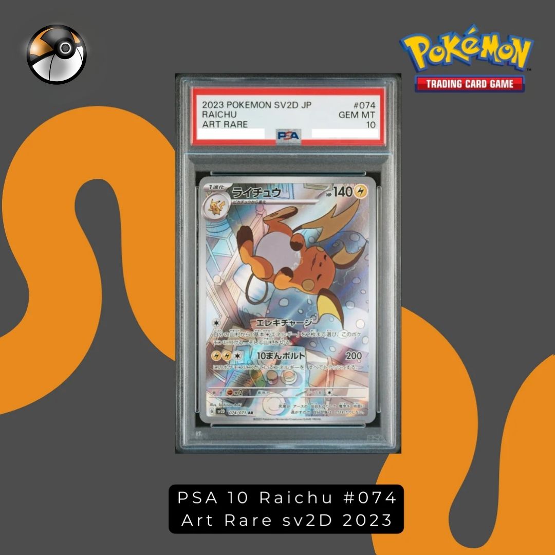 PSA 10 Raichu #074 Art Rare sv2D 2023