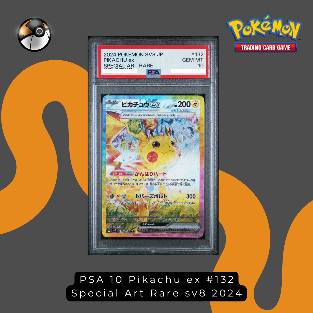 PSA 10 Pikachu ex #132 Special Art Rare sv8 2024