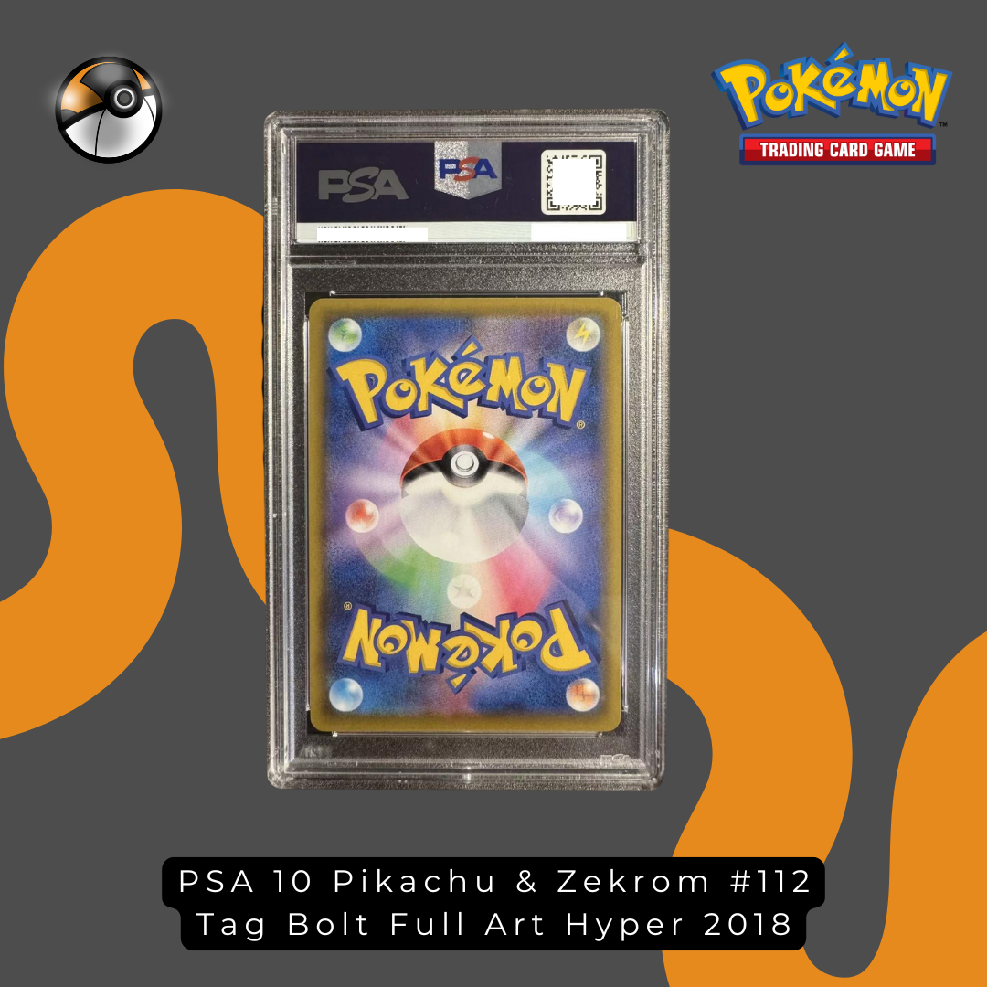 PSA 10 Pikachu & Zekrom #112 Tag Bolt Full Art Hyper 2018