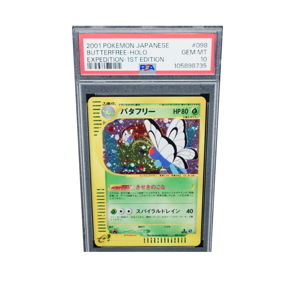 PSA 10 Butterfree-Holo #098  Expedition 1 st Edition 2001