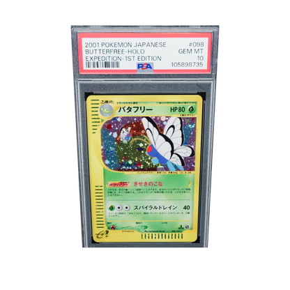 PSA 10 Butterfree-Holo #098  Expedition 1 st Edition 2001
