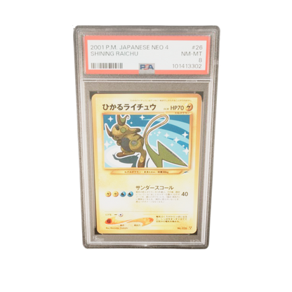 PSA 8 Shining Raichu #26 Neo 4 2001